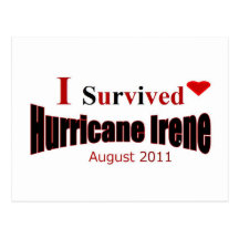 Sobreviví la postal de Irene del huracán