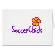 SoccerChick FlowerDark Tarjeton
