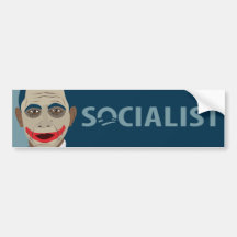 Socialista del comodín de Anti-Obama Pegatina De Parachoque