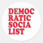 Socialista Democratic Etiquetas Redondas