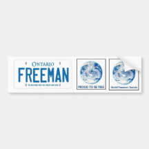 Sociedad 1 de Freeman del mundo Pegatina De Parachoque
