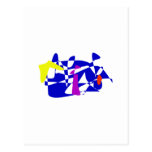 Sociedad azul tarjetas postales