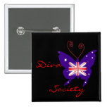 Sociedad británica de la mariposa de la diva pin