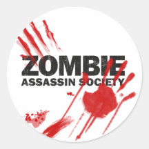 Sociedad del asesino del zombi pegatinas redondas