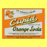 Soda anaranjada del Cupid tarjetas