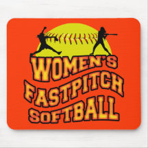 Softball de Fastpitch de las mujeres Tapetes De Ratón