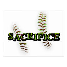 Softball de Fastpitch del sacrificio Tarjeta Postal