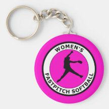 SOFTBALL DEL FASTPITCH DE LAS MUJERES LLAVERO PERSONALIZADO