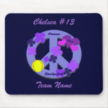 Softball Mousepad de Fastpitch Alfombrillas De Raton