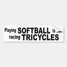Softball Pegatina De Parachoque