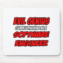 Software Engineer malvada del genio… Tapete De Raton