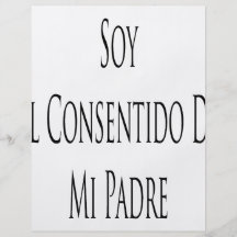 Soja El Consentido De Mi Padre Flyer A Todo Color