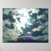 sol a través de las nubes en el poster de la nube 