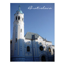 sol azul de la iglesia de Bratislava Tarjetas Postales