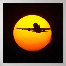 SOL DE LA LÍNEA AÉREA POSTER