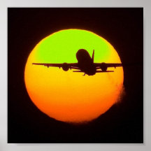 sol del avión de pasajeros poster