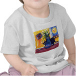 Sol del gato negro camisetas