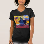 Sol del gato negro camisetas