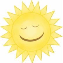 Sol feliz sonriente esculturas fotograficas