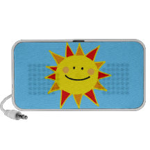 Sol sonriente laptop altavoz