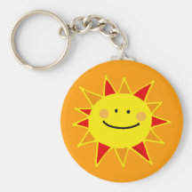 Sol sonriente llavero personalizado