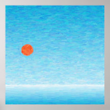 Sol vermelho sobre alto mar posters