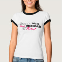 Sola hembra negra enviciada a la venta al por meno camisetas
