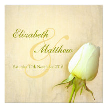 Sola invitación del cuadrado del boda del brote de