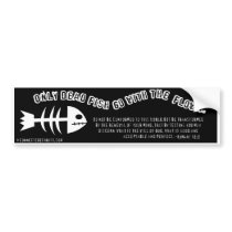 Solamente pescados muertos Bumpersticker pegatinas de parachoque