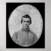 Soldado confederado y clarín 1862 poster