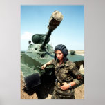 Soldado de infantería naval soviético poster