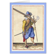 Soldado del siglo XVII holandés - tarjeta de felic