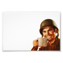 SOLDADO ENROLLADO EN EL EJÉRCITO Cuppa Joe Impresion Fotografica