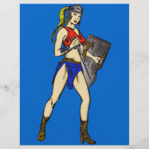 Soldados de las mujeres del Amazonas Tarjetas Informativas