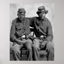 Soldados negros de la guerra civil, 1860s impresiones
