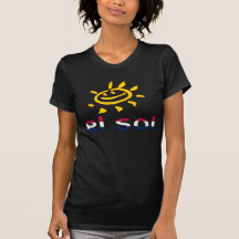 Solenoide del EL en colores de la bandera american Camisetas