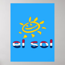Solenoide del EL en colores de la bandera american Poster