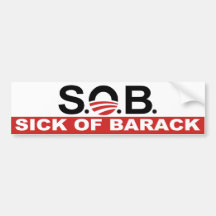 SOLLOZO - enfermo de Barack Pegatina De Parachoque