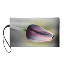 Solo bolso de embrague púrpura del mitón del tulip