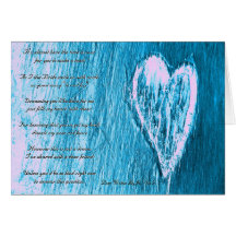 Solo corazón usted será mi azul de la dama de hono tarjeton