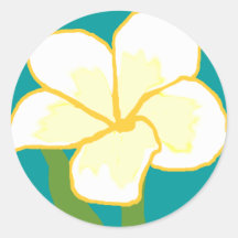 Solo pegatina de la flor de Plumaria