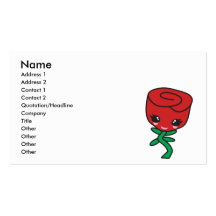 solo personaje de dibujos animados del rosa rojo d plantillas de tarjetas personales