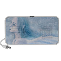 Sombras del altavoz azul del Doodle