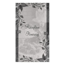 Sombras del damasco gris del pastel de bodas tarjetas personales