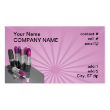 sombras del lápiz labial rosado plantillas de tarjetas personales
