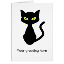 Sombree el gato negro tarjetas