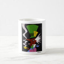 sombrerero enojado taza