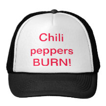 Sombrero de la QUEMADURA de las pimientas de chile Gorra