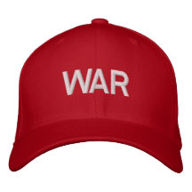 sombrero rojo de la guerra gorra de béisbol bordada