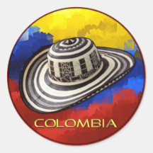 Sombrero Vueltiao Etiquetas Redondas